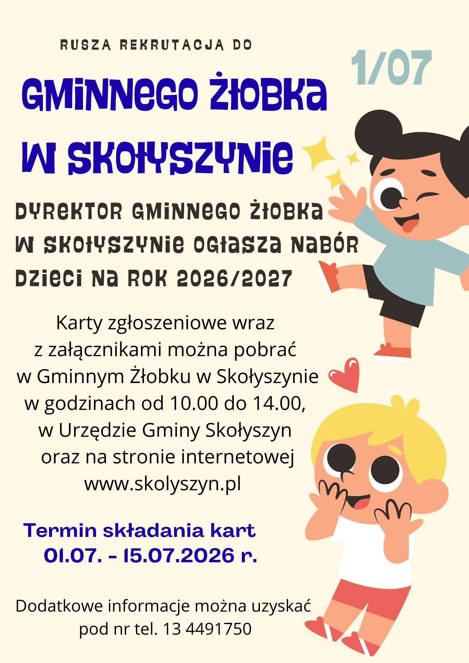 Plakat związany z&nbsp;rekrutacją zawiera treść artykułu