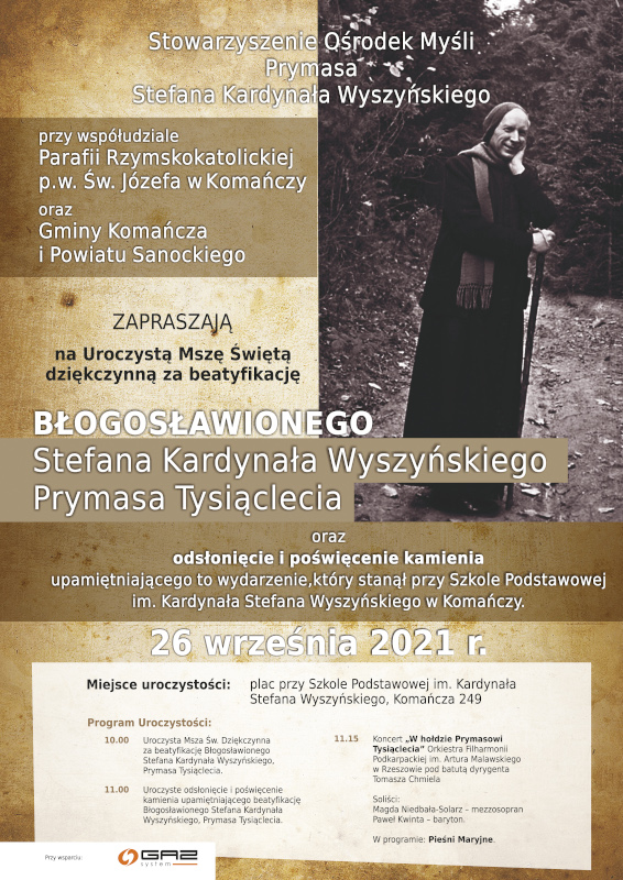 Msza Święta za beatyfikację Błogosławionego Stefana Kardynała Wyszyńskiego Prymasa Tysiąclecia2021